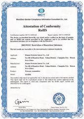 Restriction of Hazardous Substance certificate from Hunan Firstrate Sensor Co., Ltd.