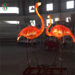 Resin Crafts Light up Flamingo Figurine for Home Patio Garden Decoration - Image 2