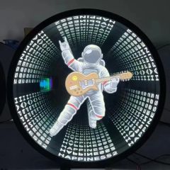 3D Infinity LED Neon Sign Illuminated Tunnel Mirror Light for Retail - Image 6