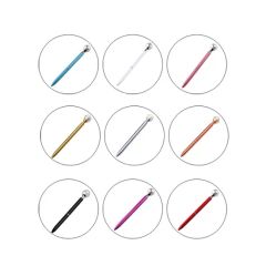 Cute Color Pearls Metal Ballpoint Pen Origin China Trademark OEM Open Style Twist Color Mutlicolor Model NO. OFC105 Point Diameter - Image 5