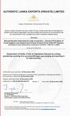 HACCP certificate from Maucho International