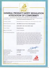 CE certificate from Shandong Aoneng Sports Equipment Co., Ltd.