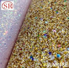 Glitter Vinyl Faux Leather Synthetic PU Leather for Bags and Decorative Purposes - Ningbo Sunrise Synthetic Materials Co., Ltd.