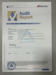 TUV Audit Report certificate from QUANZHOU ADVANCED IMPORT & EXPORT CO., LTD.