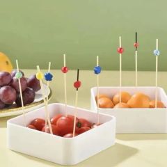 Disposable Bamboo Bar Tools Fruit Pick Skewer Sustainable Yes Biodegradable Yes HS Code 4421911090 Heat Resistance Yes FSC Confirm with FSC - Image 4