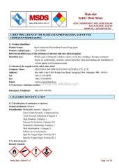 MSDS certificate from Shanghai Shuode Building Materials CO., LTD.