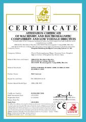 CE certificate of Hengshui Xinrisheng Intelligent Conveying System Co.,Ltd – certificate photo, supplier certificates section