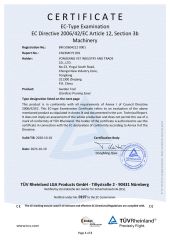 Certificates certificate from YONGKANG VST INDUSTRY AND TRADE CO., LTD.