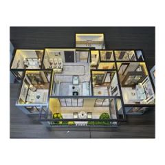 3D Customized Professional Design Apartment Interior Layout Miniature Scale Model - Image 3
