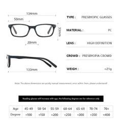 Wholesale Newest Hot Sales Anti Blue Light Blocking Eyewear Square Frames Eyeglasses Men Reading Glasses - Image 2