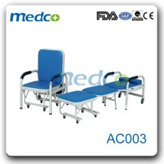 Leather Steel Frame Hospital Adjustable Beds Acoompany Commode Chair - Image 1