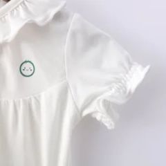 Summer Baby Wear Ribbed Knit Short Sleeve Coverall Rompers Bodysuits - Image 5