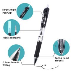 Vintage Barrels Quick Dry Smooth Writing Fine Point 0.5mm Retractable Click Gel Pens - Image 4