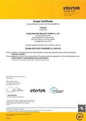 GRS certificate from Guangzhou Shangshang Industrial Co., Ltd.