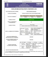 Our Certifications certificate of Pawar Constructions And Interior Works – certificate photo, supplier certificates section