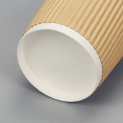 PE Coating 8oz Ripple Double Wall Paper Cup Lid With Lid Model NO. PCS-02 Style Ripple Wall HS Code 4823699000 Origin Anhui, China - Image 2