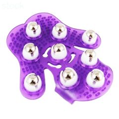 China Stock Stainless Steel Rolling Balls Massage Glove Yoga Rehab Pain Relieve 9 Balls Rotating Massage Balls - Image 4