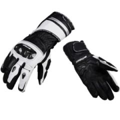 Black and White Motoboy Men's Motorcycle Riding Gloves Size L Style Plain Color Black Origin China Gender Unisex Specification - Image 1