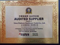 SGS certification certificate of Zhuji Wowen Hardware Tools Co., Ltd. – certificate photo, supplier certificates section