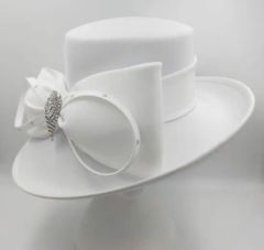 Pure White Satin Church Hats for Lady to Wear in Wedding Special Occasion Hat Wholesale Factory Produce - Guangzhou Ruituo Co., Ltd.