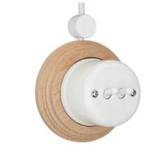 White Ceramic Toggle Light Switches for European Market Type Normal Open Size Diameter 65mm Model NO. K1-R210NM Standard EU - Image 5