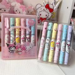 6 Color Highlighter Set Cartoon Pattern Highlighters Students Mark Pen - Image 4