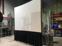 120" Fast-Fold Front/Rear Projection Screen/Fast Fold Screen/Large Outdoor Projection Screens - Image 1