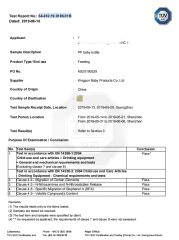 Product Inspection Report certificate from Kingsun Baby Products Co., Ltd.