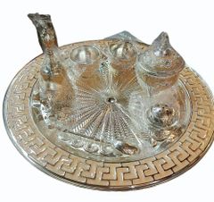 8Pcs Golden Pooja Thali Set, 5 Inches Color Golden Occasion Home Material Brass Diameter 5 Inches Set Contains 8 Piece Usage/Application - Image 1