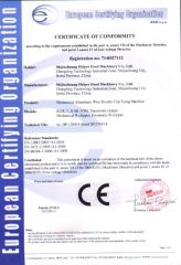 CE certificate from Shijiazhuang Helper Food Machinery Co., Ltd.