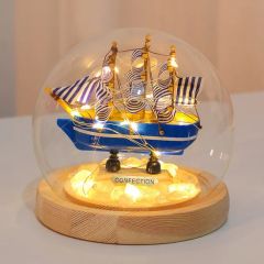 Sailboat Handmade DIY Night Light Creative Desktop Gift Table Lamp - Image 4