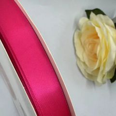 100 Polyester 15mm Single Shocking Pink Satin Ribbon for Custom Logo - Image 2