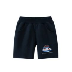 Customise Embroidery Logo 100% Cotton Terry Shorts Boys Girls Shorts Toddler Kids Beach Short Sports Knitted Pants - Image 4