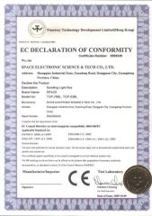 CE( TOP-76BL TOP-53BL)-01 certificate from Dongguan Space Electronic Science and Tech Co., Ltd.
