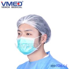 Protective Disposable Nonwoven 3-Ply Face Mask with Earloop Color Blue Origin China Shape 3 Layer Model NO. VFM02 Trademark OEM/VMED - Image 1