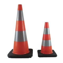 Stackable 36-Inch Reflective Traffic Cones with Flexible Bases - Image 3