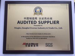 SGS Audited Supplier certificate from Ningbo Jiangbei Everun Industry & Trade Co., Ltd.