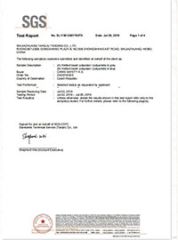 sgs certificate of Shijiazhuang Tangju Trading Co., Ltd. – certificate photo, supplier certificates section