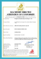 CE certificate from Shanghai Leadworld Machinery Technology Co., Ltd.