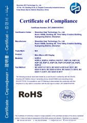 RoHS Certificate certificate from Shenzhen Heqi Technology Co., Ltd