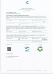 GOTS certificate of Nantong Shuhuan Textile Co., LTD. – certificate photo, supplier certificates section