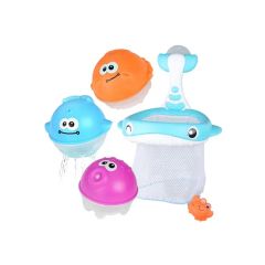 Summer Bathroom 4 Water Spray Balls Shower Water Spray Water Play Set Fishing Net Bath Toy - Image 2