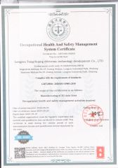 ISO45001 certificate from SHENZHEN WE TRY TECHNOLOGY CO., LTD.