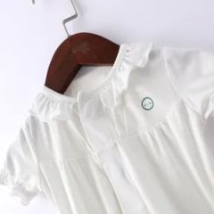Summer Baby Wear Ribbed Knit Short Sleeve Coverall Rompers Bodysuits - Image 4