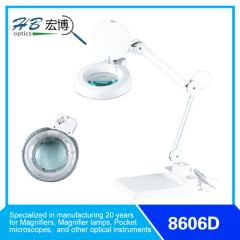 22W Circular Fluorescent Magnifying Lamp Power 22W Lens Size 5" Trademark HB Handle Metal Origin China Shape Circular Material Plastic - Image 1