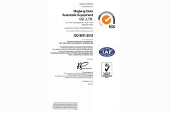 SGS certificate from Zhejiang Oulu Automatic Equipment Co., Ltd.