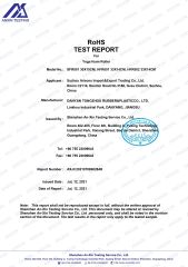 AN XIN TESTING CERTIFICATION certificate from Suzhou Arisons New Material Co.,Ltd.