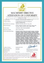 CE certificate from Zhucheng Xingyi Intelligent Equipment Co., Ltd.