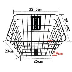 Stylish Metal Bicycle Baskets in Three Color Choices for Storage - Image 4