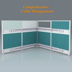Partitioned Work Desk Modern Call Center Office Workstations Cubicles - Image 5